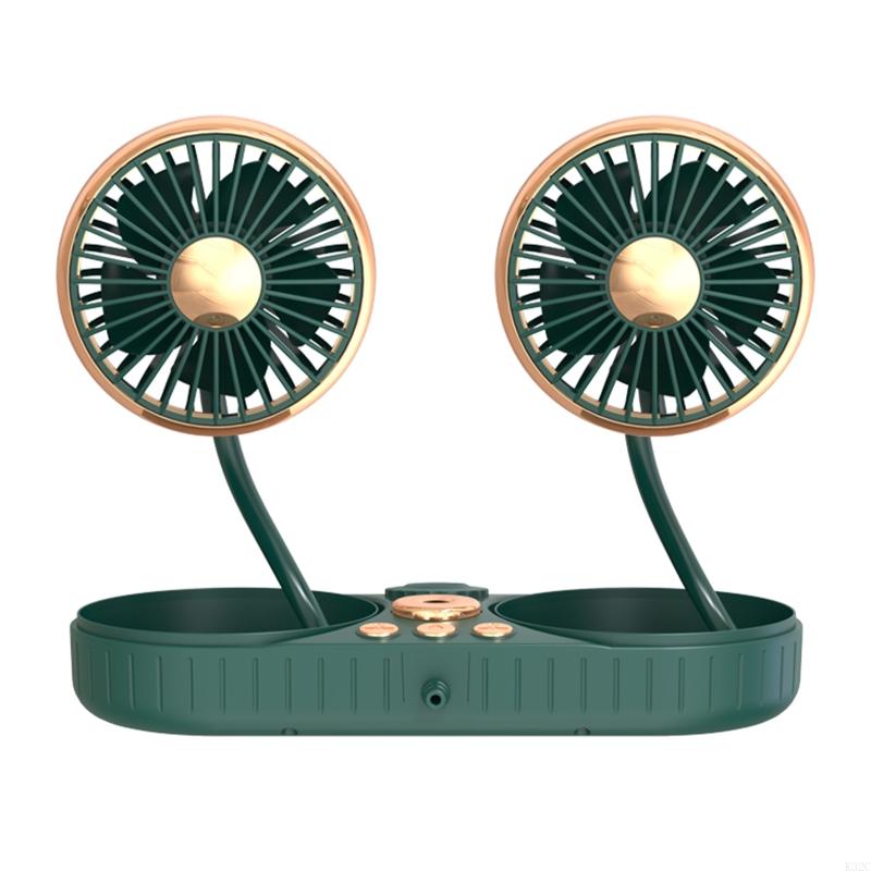 K32C Driver 2 in 1 Humidifier Fan USB Dual for Head Car Cooling Fan 360 Degree Campin