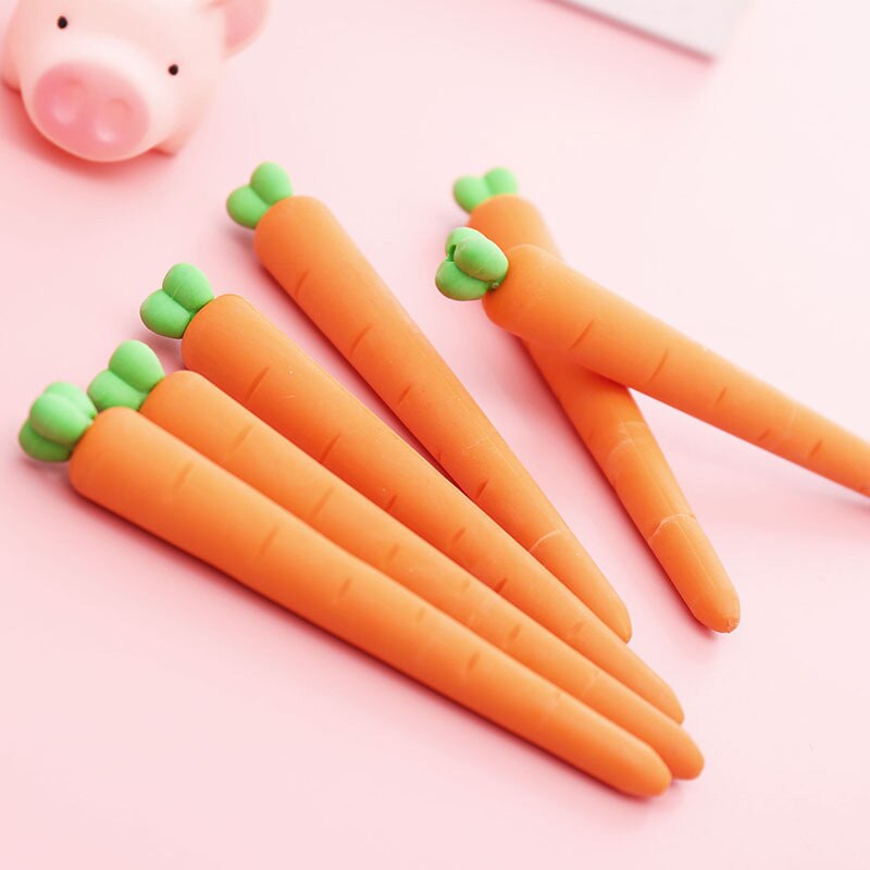 Borrador de zanahoria divertida Linda zanahoria en forma de borrador para niños premios escolares 48 unids/lote