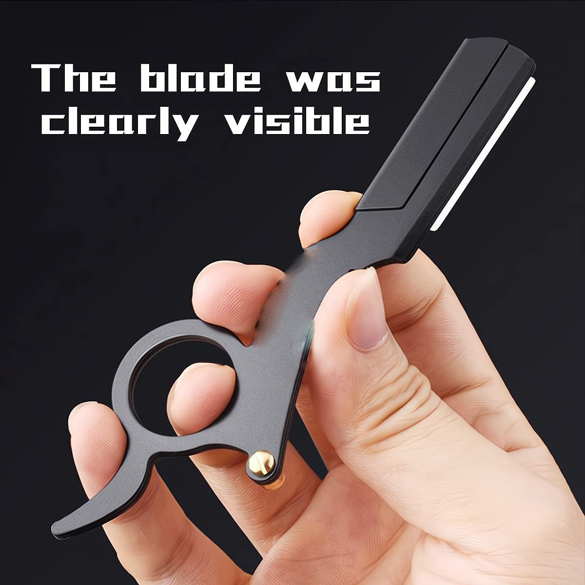 （1+10 blades） Barber Razor Haircut Beard Eyebrow Shaving Tool Manual Depilation Razors Hairdresser Trimming Blades Straight Edge