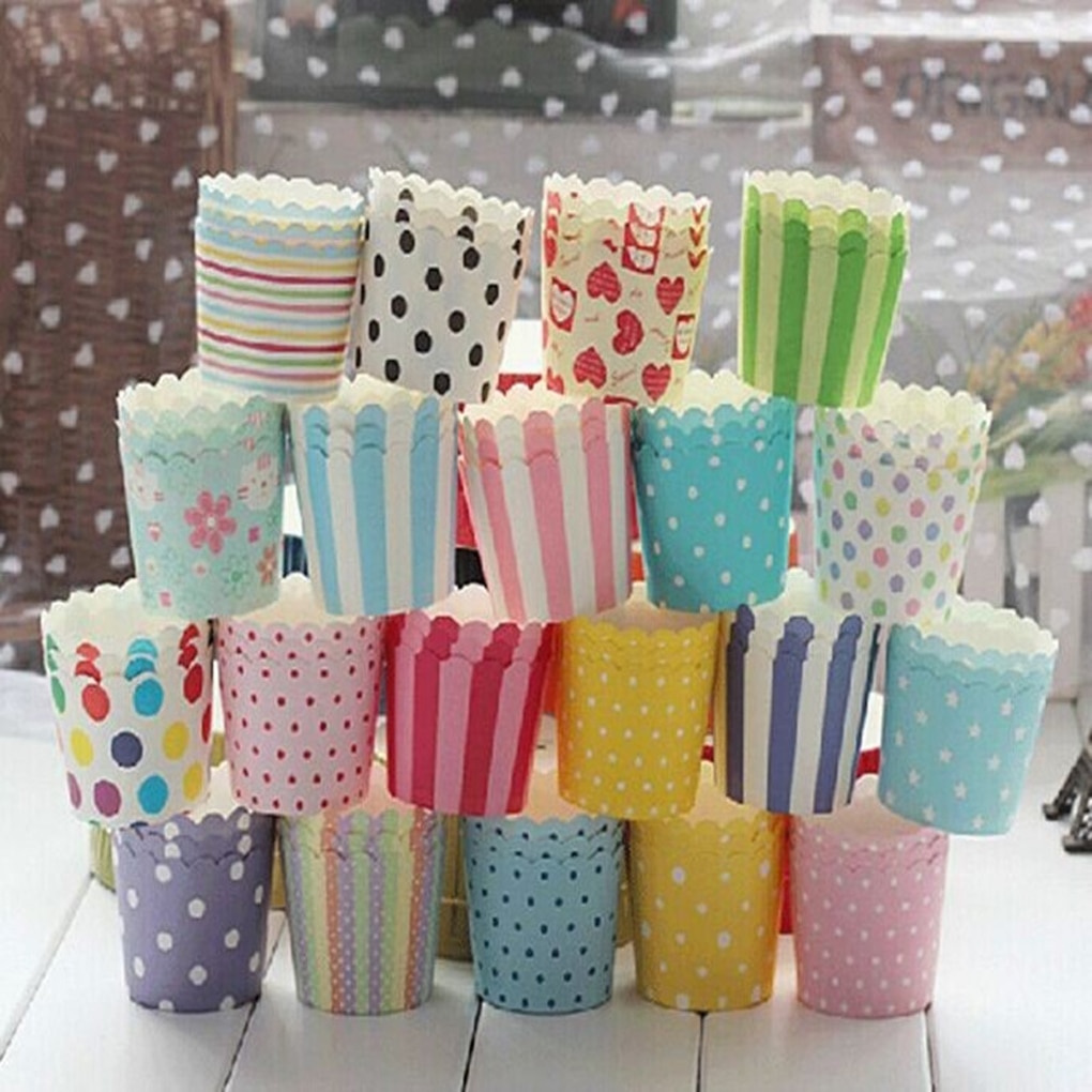 Rea 50 st papper tårta cup liners bakkopp muffins cupcake fall