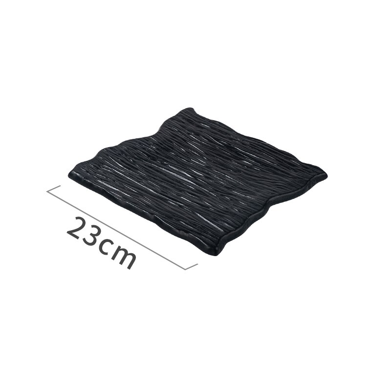 Irregular Shape Ceramic Dinner Plate Cooking Dishes Sashimi Sushi Dish Hotel Restaurant Tableware Snack Dessert Tray Steak Plate: 9 inch 1