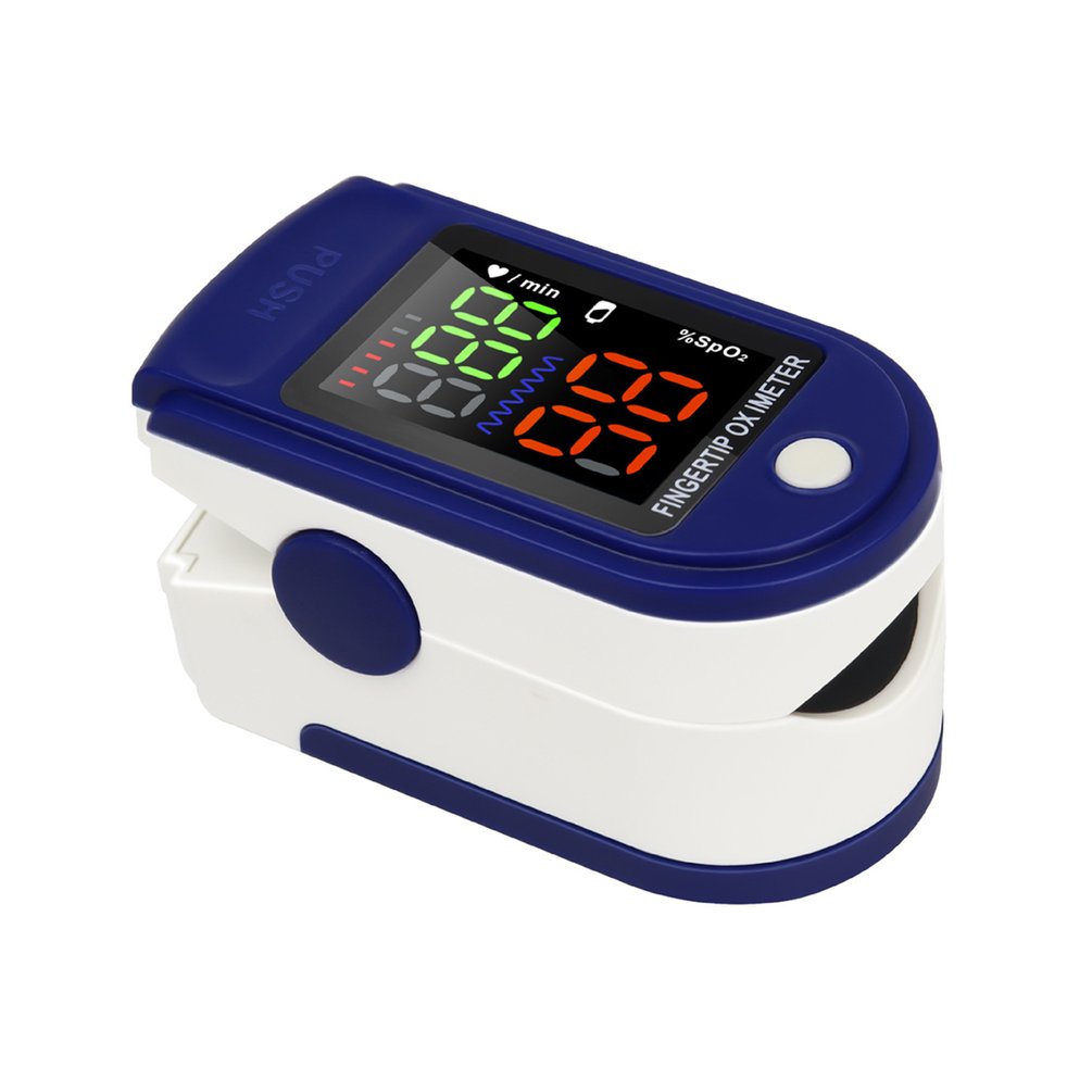 Digitale Vinger Oximeter Pulsoxymeter Kleurenscherm Vinger Clip SPO2 Pr Hartslagmeter Bloedzuurstofverzadiging Monitor: blue 2