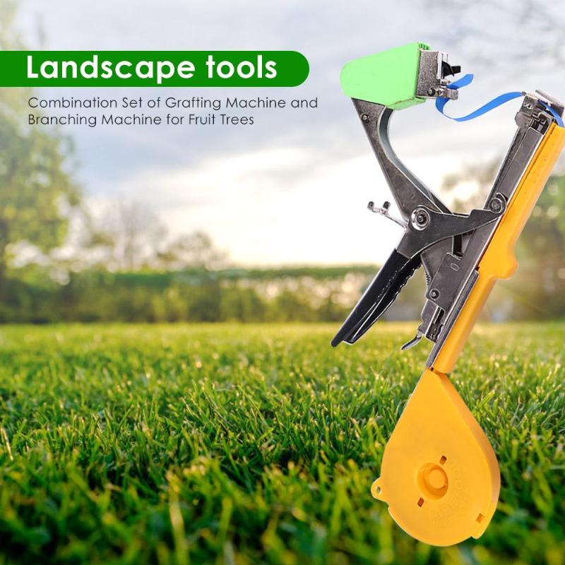 Trädgårdsredskap växt vegetabilisk druvstam tejpverktyg tejpmaskin bindningsmaskin med ympmaskin beskärare ympverktyg sax