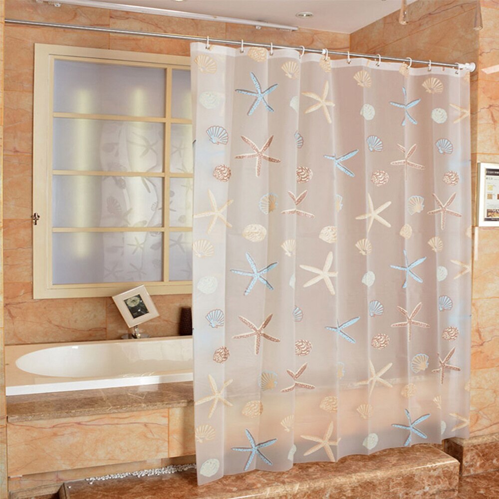 Cortina de baño, resistente al moho y al moho, con 12 ganchos para baño,  decoración de ducha, accesorios -  España