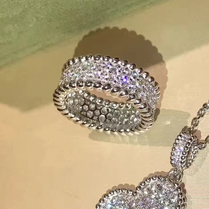 Brand Pure 925 Sterling Silver Jewelry For Women Gold Color Silver Rings Full Stone Rose Gold Rings Engagement Wedding Jewelry