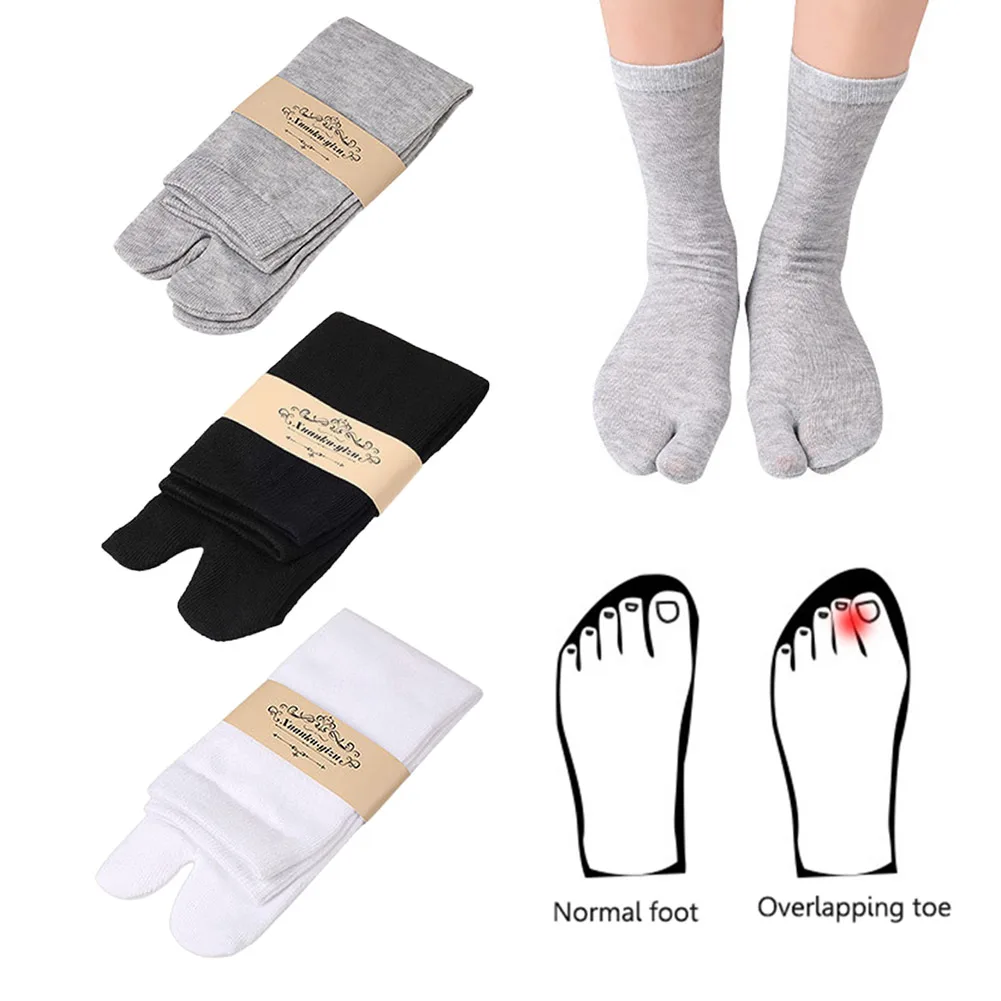 1-5PCS Women/Men Unisex Japanese Kimono Flip Flop Sandal Split Two Toes Sock Tabi Geta Cotton Socks