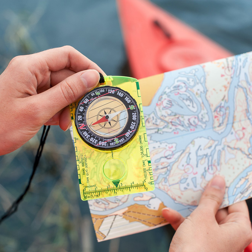 Multifunctional Hiking Compass Outdoor Gadget Navigation Camping Orienteering Backpacking Map Reading Compass for Scout Kids