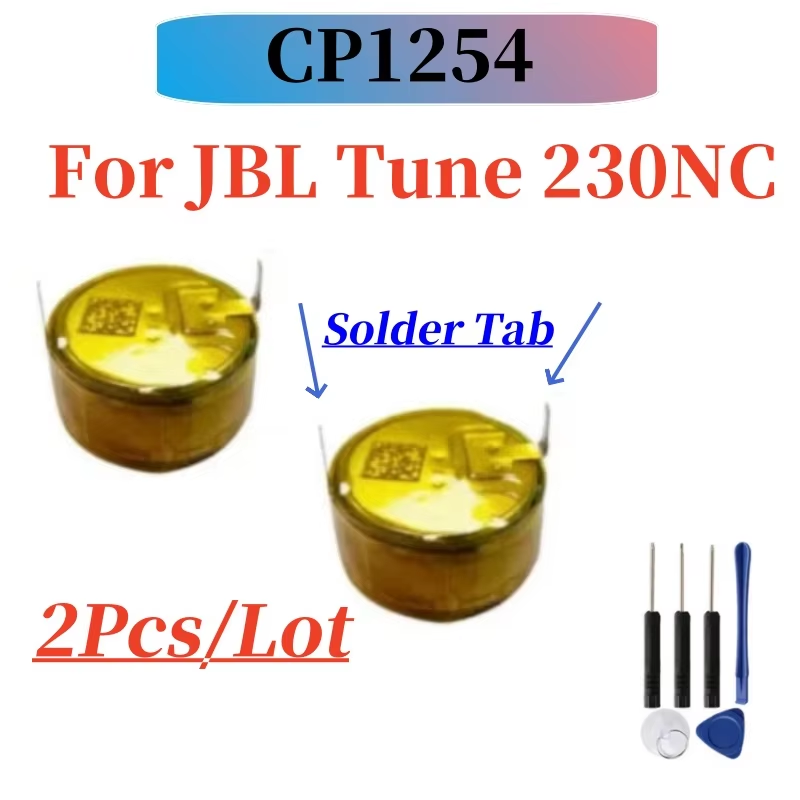 2Pcs 10Pcs CP1254 3.7v 0.259Wh Bluetooth Headset Battery For JBL Tune 230NC 230 NC TWS Earbuds T230NC +free tools