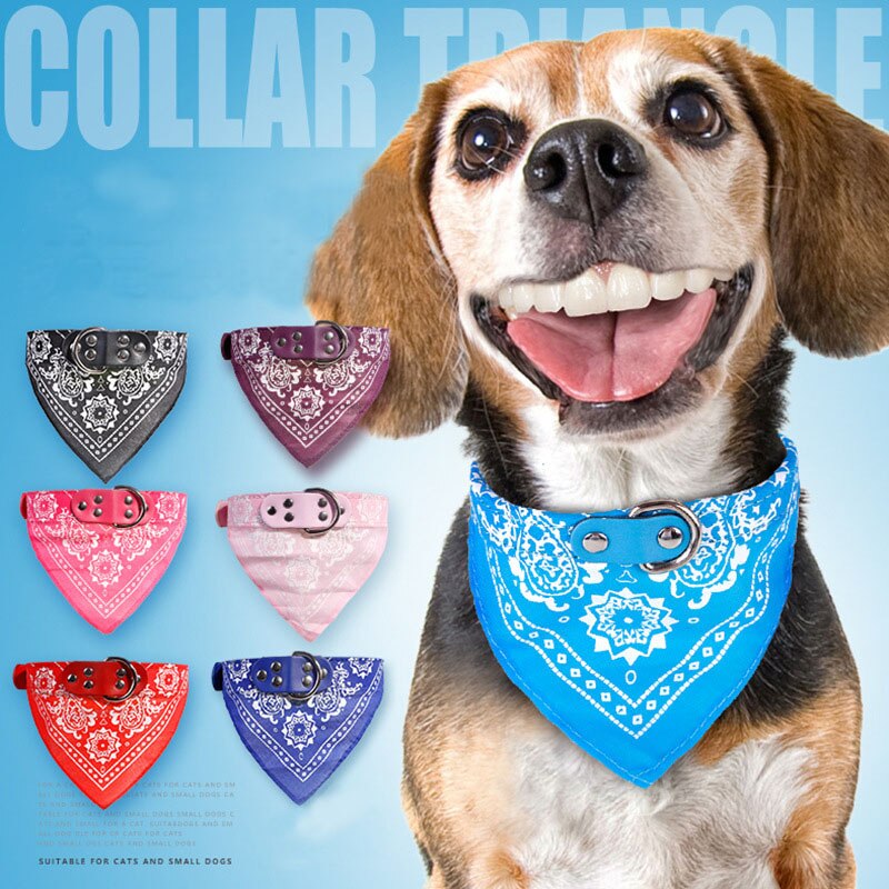 Huisdier Bandana Kraag Voor Honden Katten Verstelbare Pu Lederen Driehoekige Slabbetjes Sjaal Kraag Met Paisley Patroon Voor Puppy Accessoires