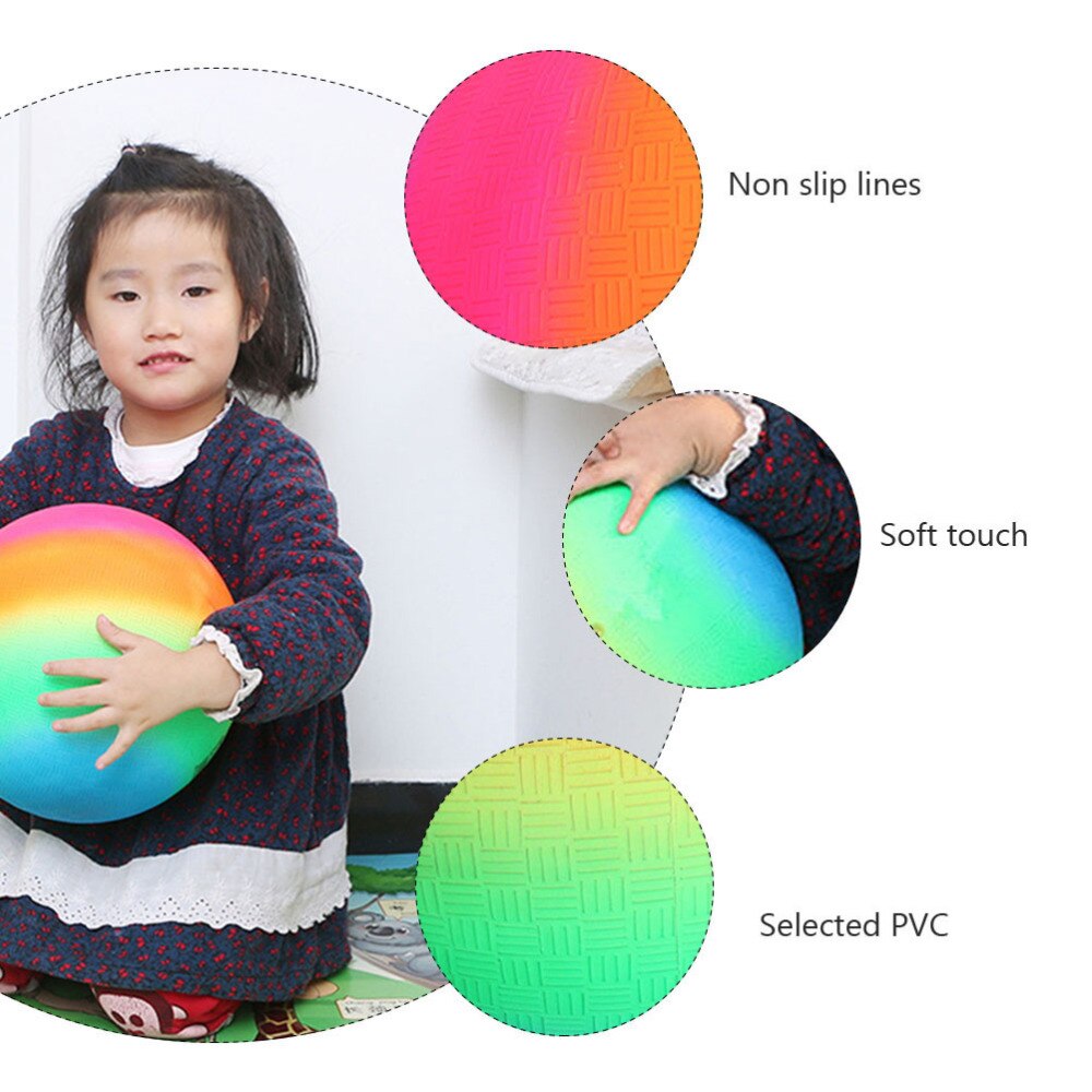 1 Pc palline da sbattimento per bambini palline gonfiabili in PVC per esterni color arcobaleno