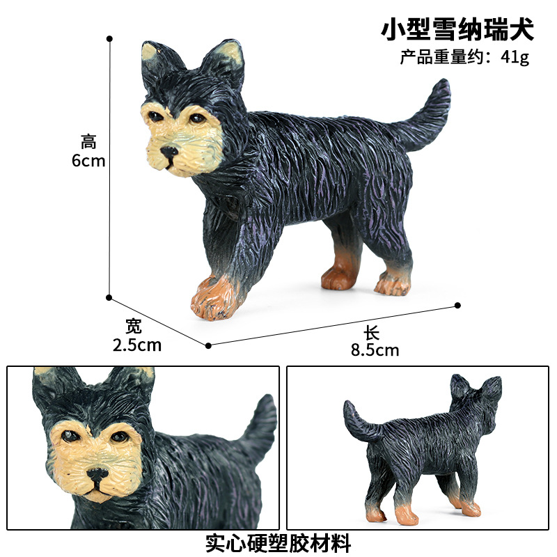 Simulation Ebene Haustier Hund Modell Nette Retriever Schnauzer Aktion-figuren Sammlung Erkenntnis Pädagogisches Spielzeug für freundlicher: zjs-149