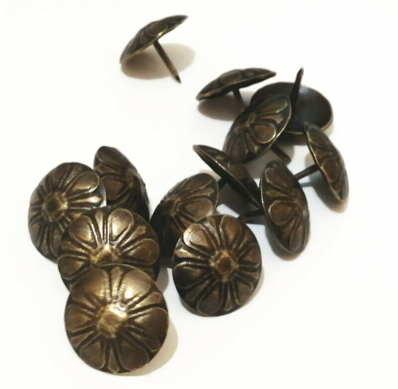Chinchetas decorativas de hierro para muebles, caja para joyería antigua, tachuela decorativa para sofá, 25/50 Uds.