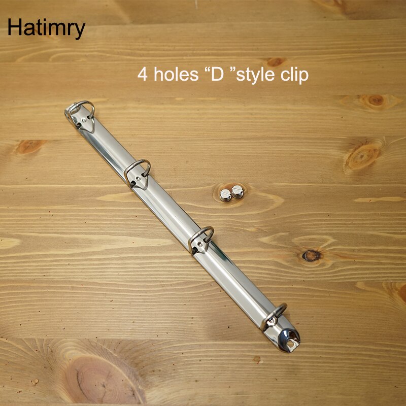 DIY A4 B5 notebook "D" style 4 holes screw rings binder paper clip for sprail notebook sliver color clip