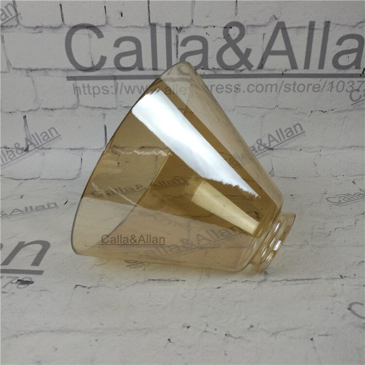 Amber/ clear glass lampshade DIY lighting lamp shade