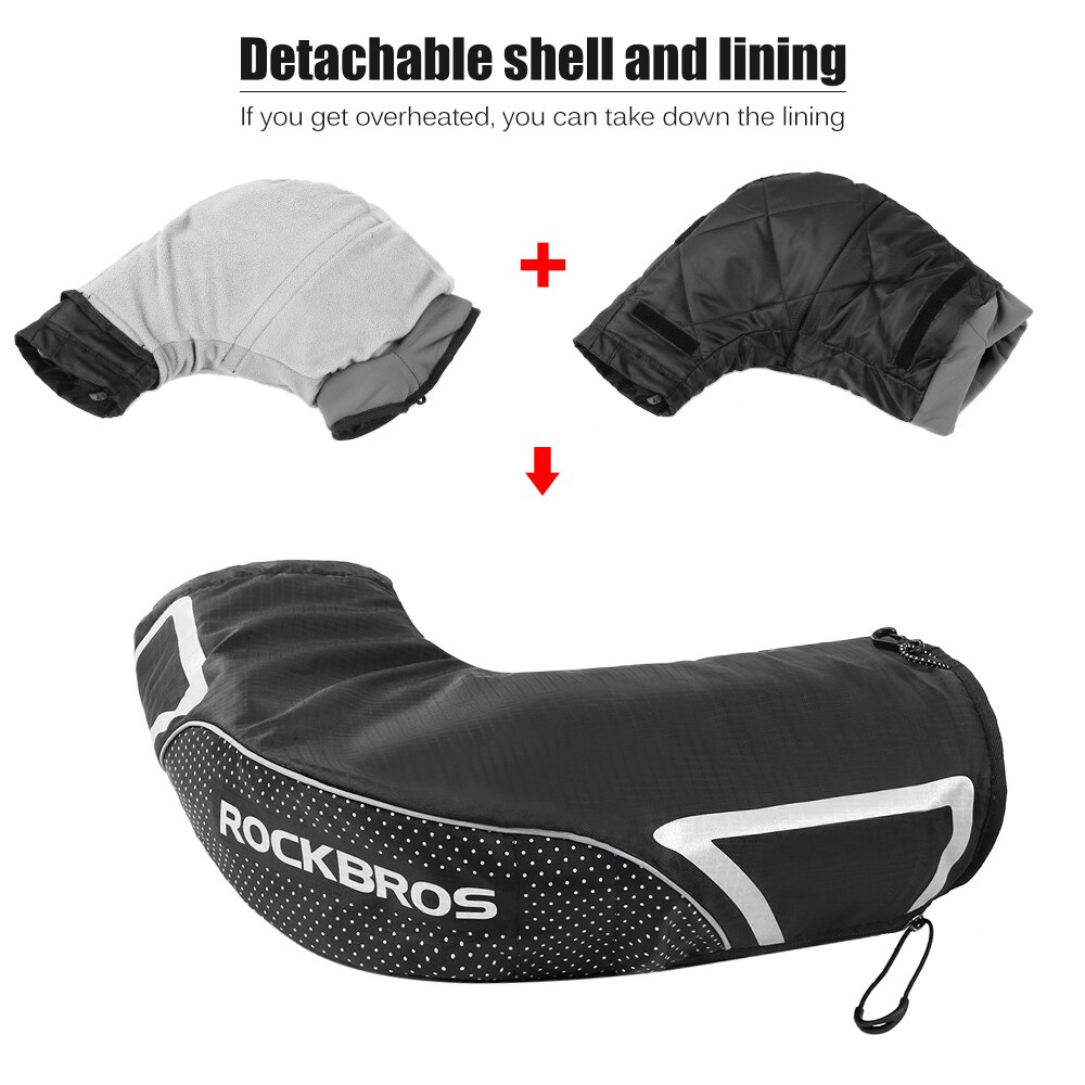 ROCKBROS Fiets Stuur Wanten Winter Warm Fiets Handvat Bar Cover MTB Racefiets Bar Wanten Handschoenen Vet Fiets Bar Cover