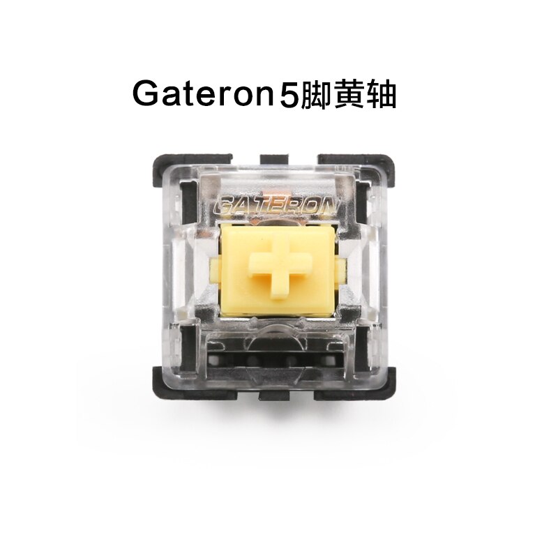 Gateron switch 5 pin transparent case blue red black brown green white yellow switches mechanical keyboard cherry mx compatible: Beige / Brown Switch