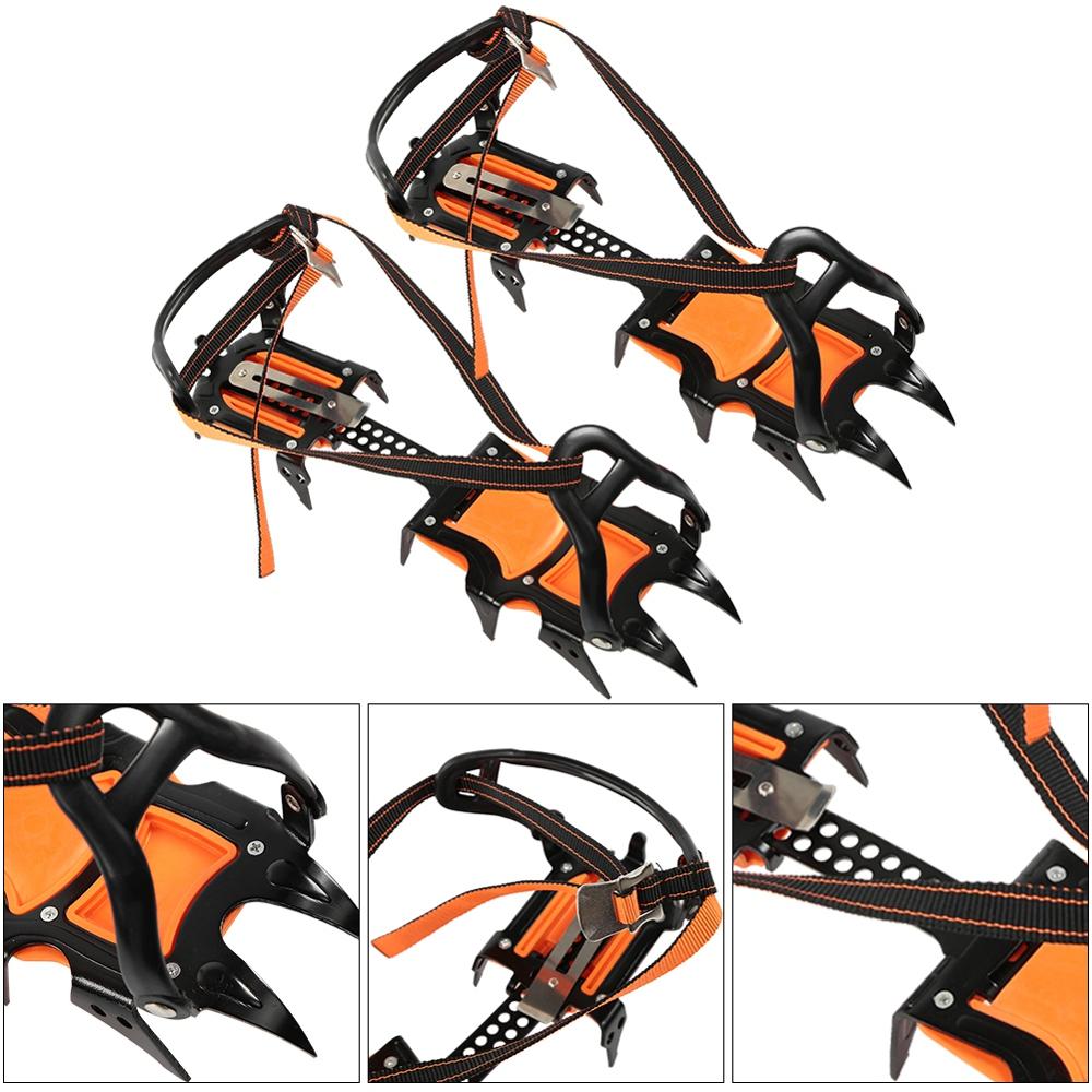 Pince à glace 12 dents Crampons d'escalade antidérapants Crampons couvre-chaussures en acier Crampons de glace Crampons de neige d'hiver chaussures de démarrage