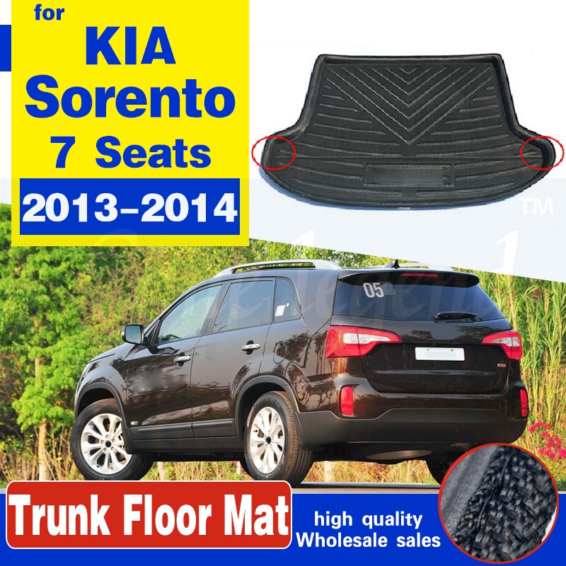 Kofferbak Mat Lade Boot Liner Vloer Cargo Tapijt Modder Bescherming Pad Antislip Accessoires Voor Kia Sorento 7 zetel