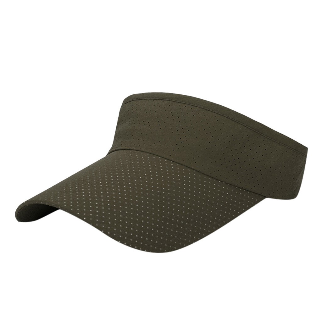 1PCS Men And Women summer Sun Hats packable sun visor hat with big heads wide brim beach hat UV protection cap #35: Army Green