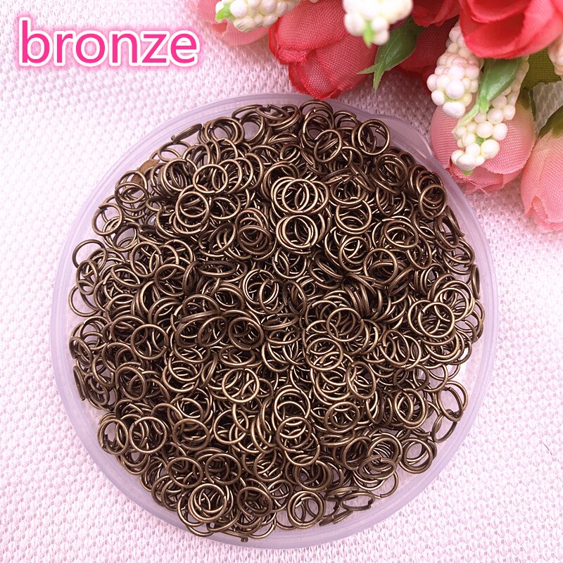 4/6/8mm Metal Open Go Rings Split Rings Connectors for Jewelry Making Findings Bronze Colour