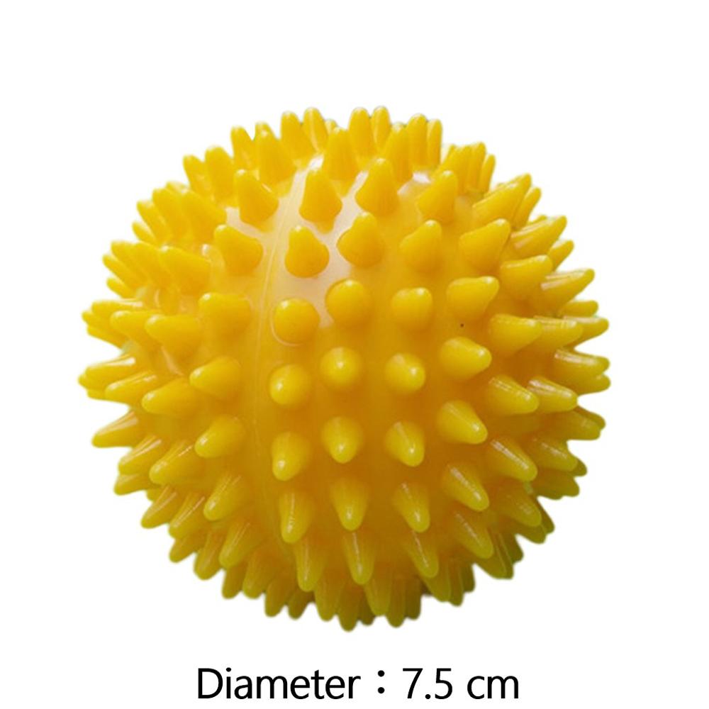 Fitnessmassagebal van pvc plus harde revalidatiebal, acupunctuur spierhandbal, yogafitnessmassagebal 7.5/9.5cm: Beige