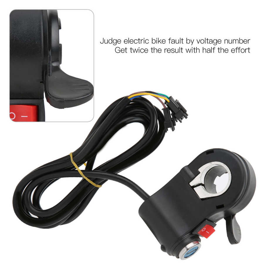 Handlebar Switch Plastic Automatic Identification Multifunction Thumb Lock Universal Electric Bike Voltage Display Handlebar