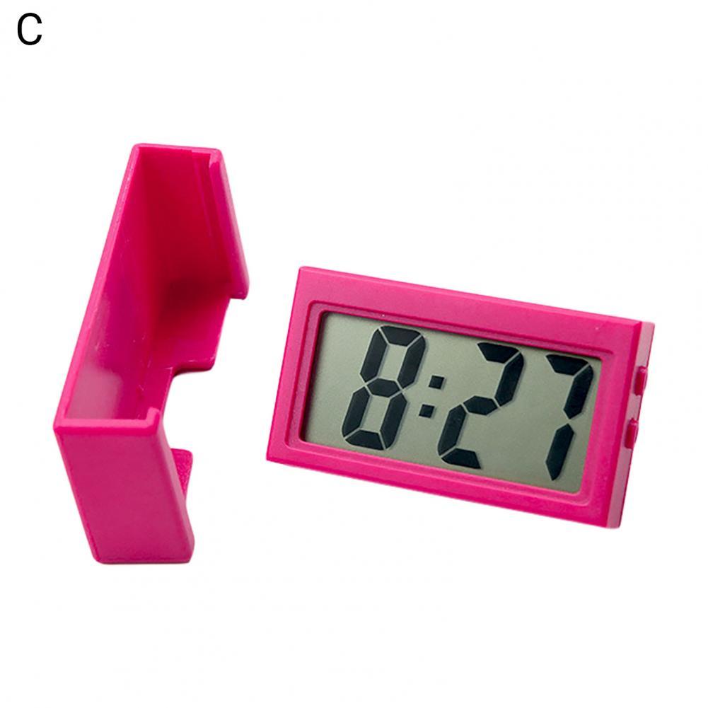 Exquisite Mini Electronic Digital Clock Portable Desk Electronic Clock Fine Workmanship for Car:  C