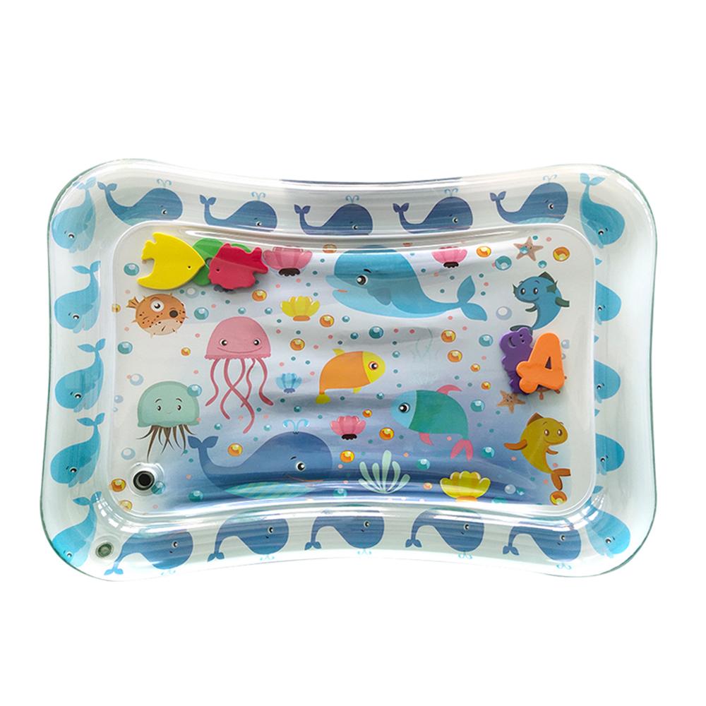 Summer Baby Inflatable Water Play Mat Tummy Time Playmat Fun Activity Play Center Early Education Toys Play: Chocolate