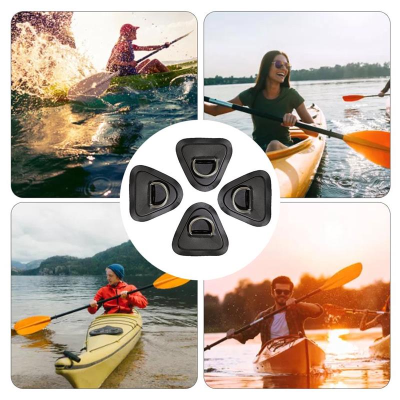 Anneau en D gonflable pour bateau Kayak, 4 pièces, Patch en PVC, Marine, boucle fixe en acier inoxydable pour planche de Paddle debout