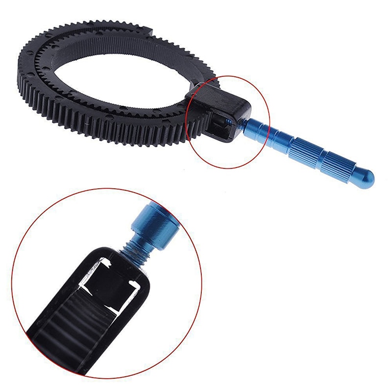Adjustable Zoom Focusing Follow Focus Handle Scale Lever with Gear Ring for Camera Lens Material: ABS+Aluminum alloy