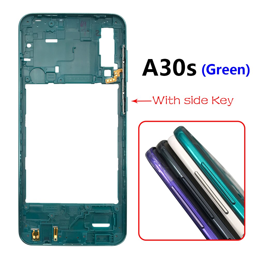 Per Samsung Galaxy A20S A30S custodia cornice centrale + tasti laterali pulsanti di accensione e Volume sostituzione per Samsung A50S A20 A70