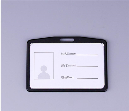 Porte-cartes de crédit en métal pour femmes, étui en métal pour carte d&#39;identité Business, portefeuille pour hommes, étudiant, bureau, Bus, Badge d&#39;identité, porte-cartes: Horizontal Black