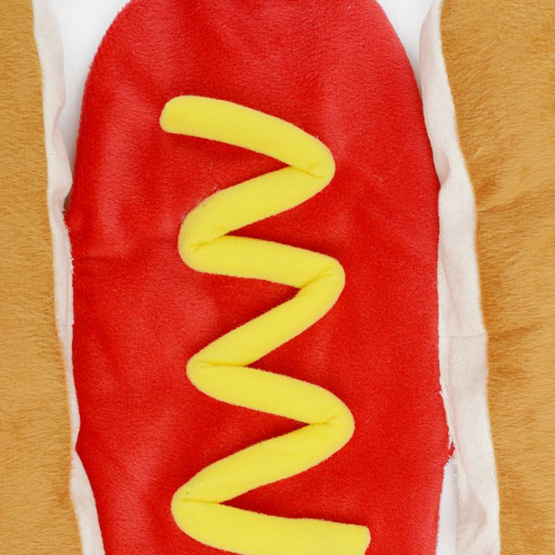 Pet dress up costume dog shaped dachshund pølse sml justerbare klær morsomt varmere for valp hund cat dress up supplies
