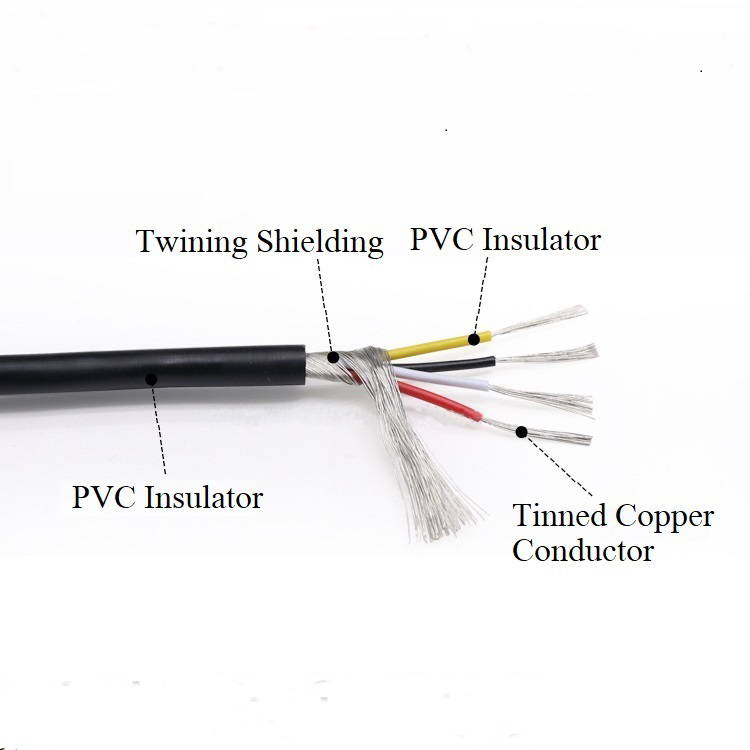 28 awg  ul2547 skjermet ledning 2 3 4 5 6 7 8 kjerner pvc isolert kanalforsterker lydsignalkabel fortinnet kobber kontrolllinje