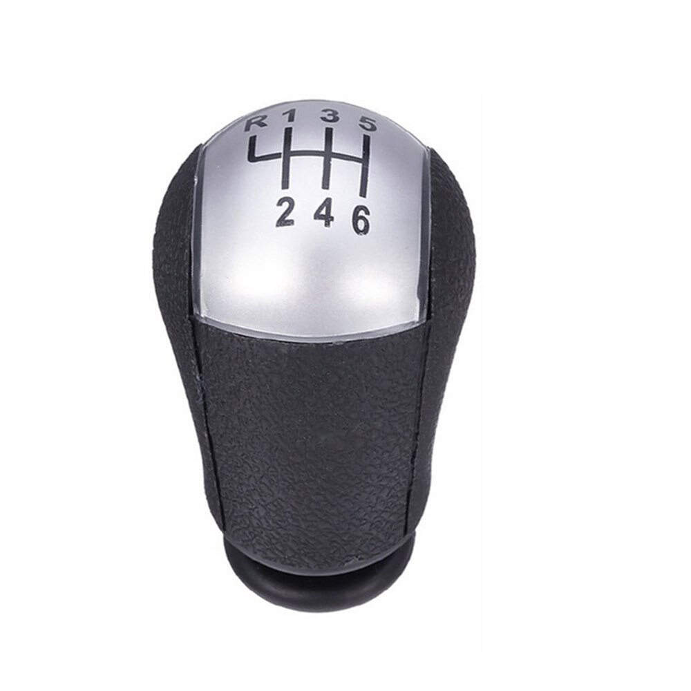 Pomo de palanca de cambios de plástico MT ABS de 5 velocidades para Ford Focus Mondeo MK3 S-MAX C-MAX Mustang Galaxy MK6 Transit: Silver 6 speed