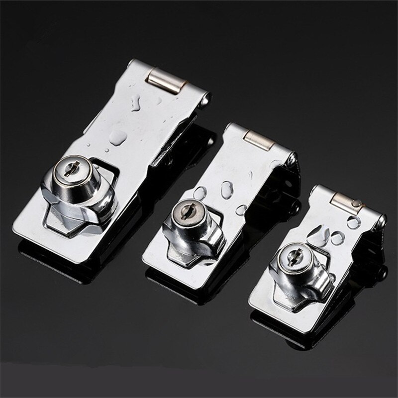 5Pcs Self Hasp Lock Drawer Lock Buckle Twist Knob Keyed Hasp Latch Locker Cabinet Door Cupboard Security Furniture Hardware Tool