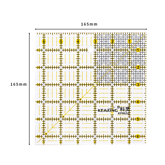 Four Sizes Acrylic Patchwork Ruler Two-color Tailor Size Cutting Quilting DIY Sewing Measuring Tool Drawing Dedicated Supplies: Cloth ruler
