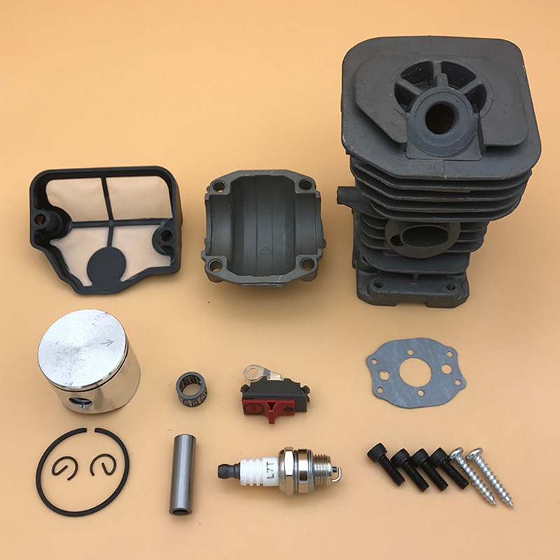 HUNDURE 38mm 40mm culasse Piston Pan montage vis bougie Kit pour HUSQVARNA 142 137 141 136 essence tronçonneuse pièces