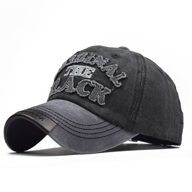 Verstelbare katoenen baseballpet voor heren, vintage snapback pet voor dames, streetwear, distressed, gescheurde hiphoppetten