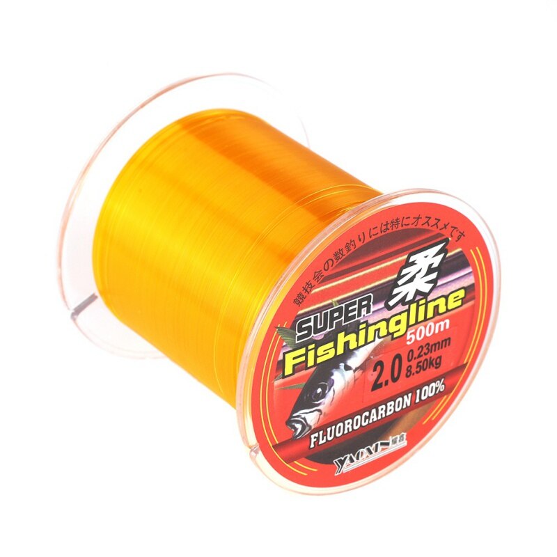 500M Nylon Fishing Line Fluorocarbon Coated Monofilament Fishing Leader Line Carp Fish Wire Fishing Accessories Golden