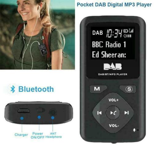 Portable Digital Audio DAB/DAB+ FM Radio Earphone Bluetooth MP3 Player DAB-P7 Pocket DAB Radio