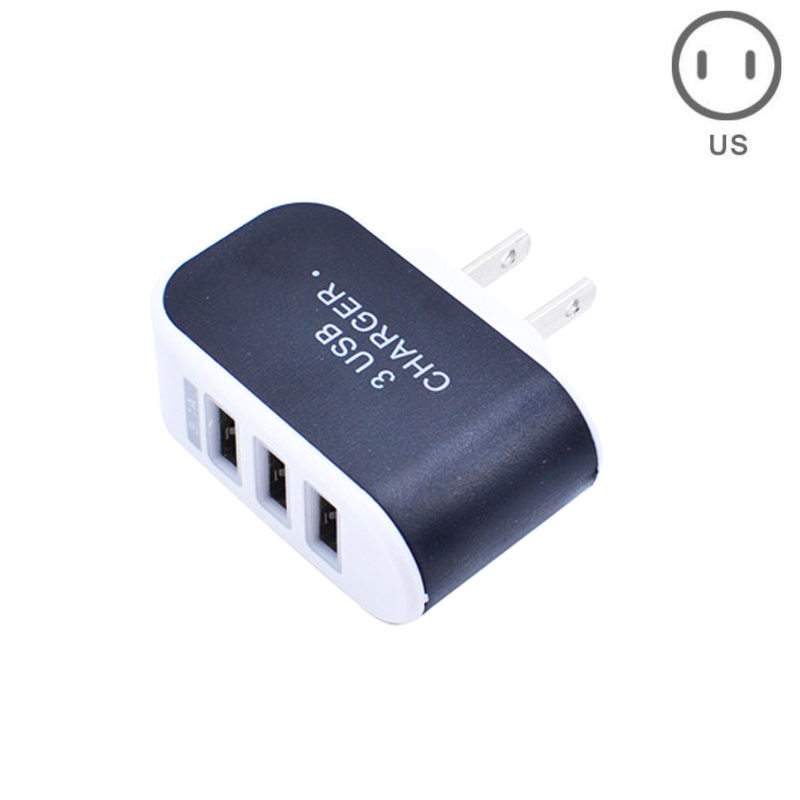 EU/US Plug Charger Station 3 Port USB Charge Charger Travel AC Power Chargers Adapter For Travel Accessories