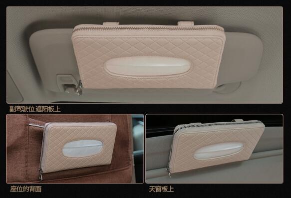 Pu lederen zonneklep stoel rugleuning hangend type auto tissue doos autobenodigdheden servet papier lade hoes houder