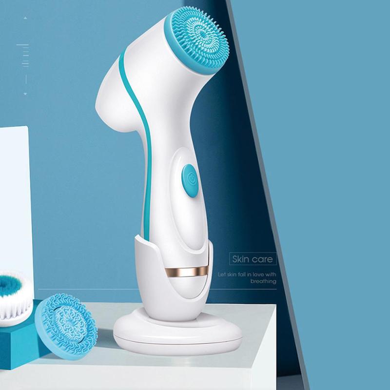 Nouvelle brosse de nettoyage Sonic Nu visage Spin brosse ensemble Galvanica Spa nettoyage enlever en profondeur pour la peau point noir système Y7R0