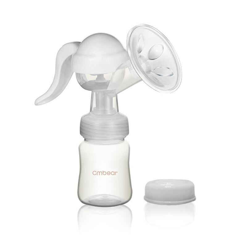 BPA Free Manual Breast Pump Nursing Milk Maker Baby Nipple Suction Feeding Milk Bottles Maternal Supplies for Travel: 150ml