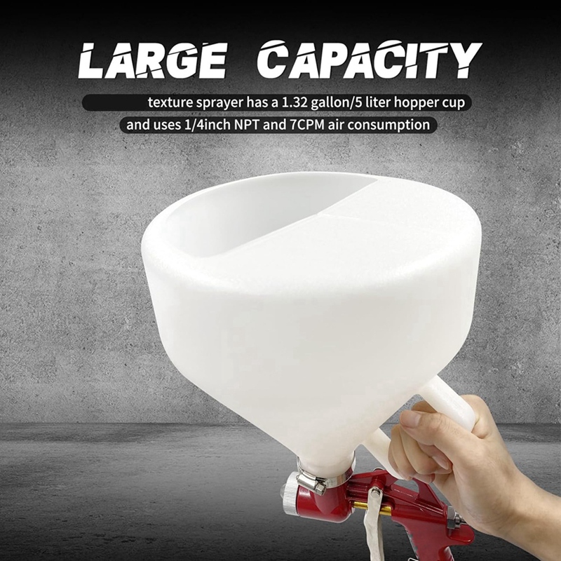 Air texture sprayer, , 1,58- gallon drywall wall painting sprayer with 3 nozzles,  (4,0 mm/6,0 mm/8,0 mm)  for stucco mud walls
