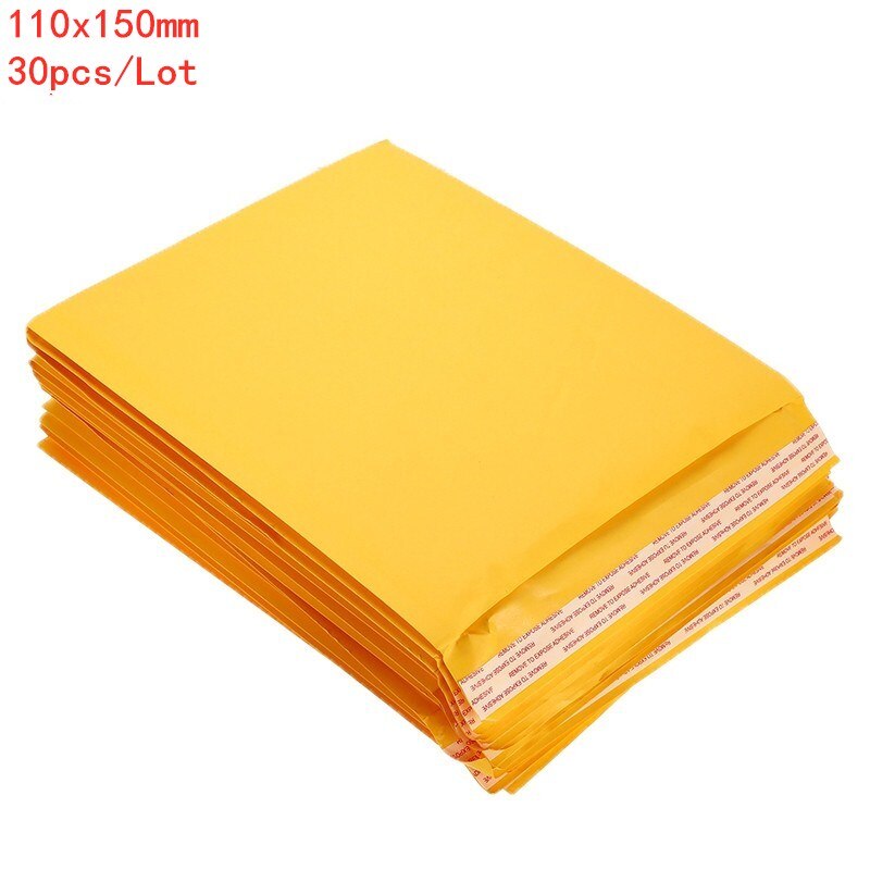 3 sizes 50/30/10/5 pcs Kraft Paper Bubble Envelopes Bags Padded Mailers Envelope With Bubble Mailing Bag: 110x150mm30pcs