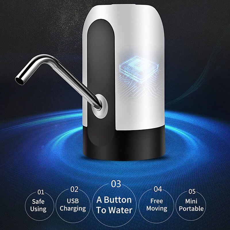 Water Fles Pomp Usb Opladen Automatische Elektrische Water Dispenser Pomp Fles Waterpomp Auto Switch Drinken Dispenser