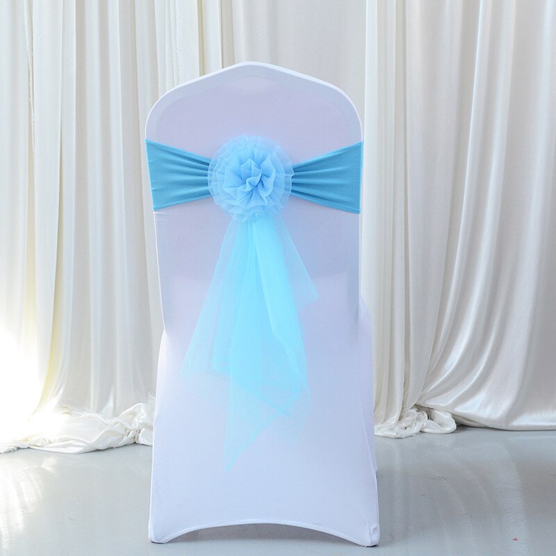 1 Stück Hochzeit Sessel Bogen Organza Sessel Schärpe Blume Sessel Startseite Knoten Pro Bankett Veranstaltung Geburtstag Party Dekoration: A12