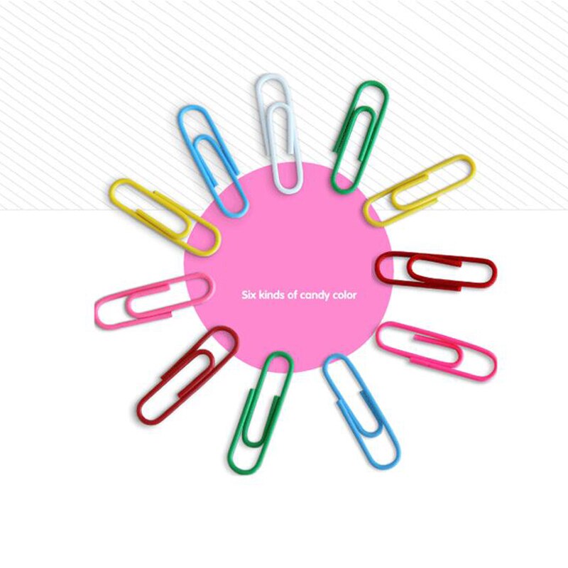 160 Pieces / Box Paper Clip Plastic Color Paper Clip 29mm File information Finishing Office Supplies Office Supplies